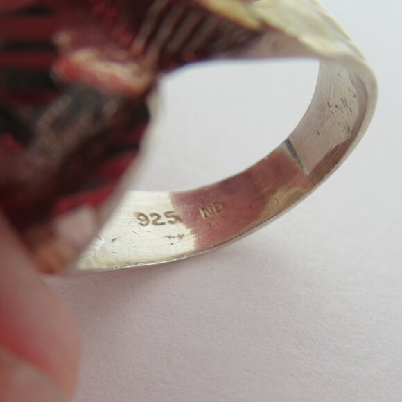 925 Sterling Silver Modernist Ring Size 6.25 Marked - Picture 6 of 9